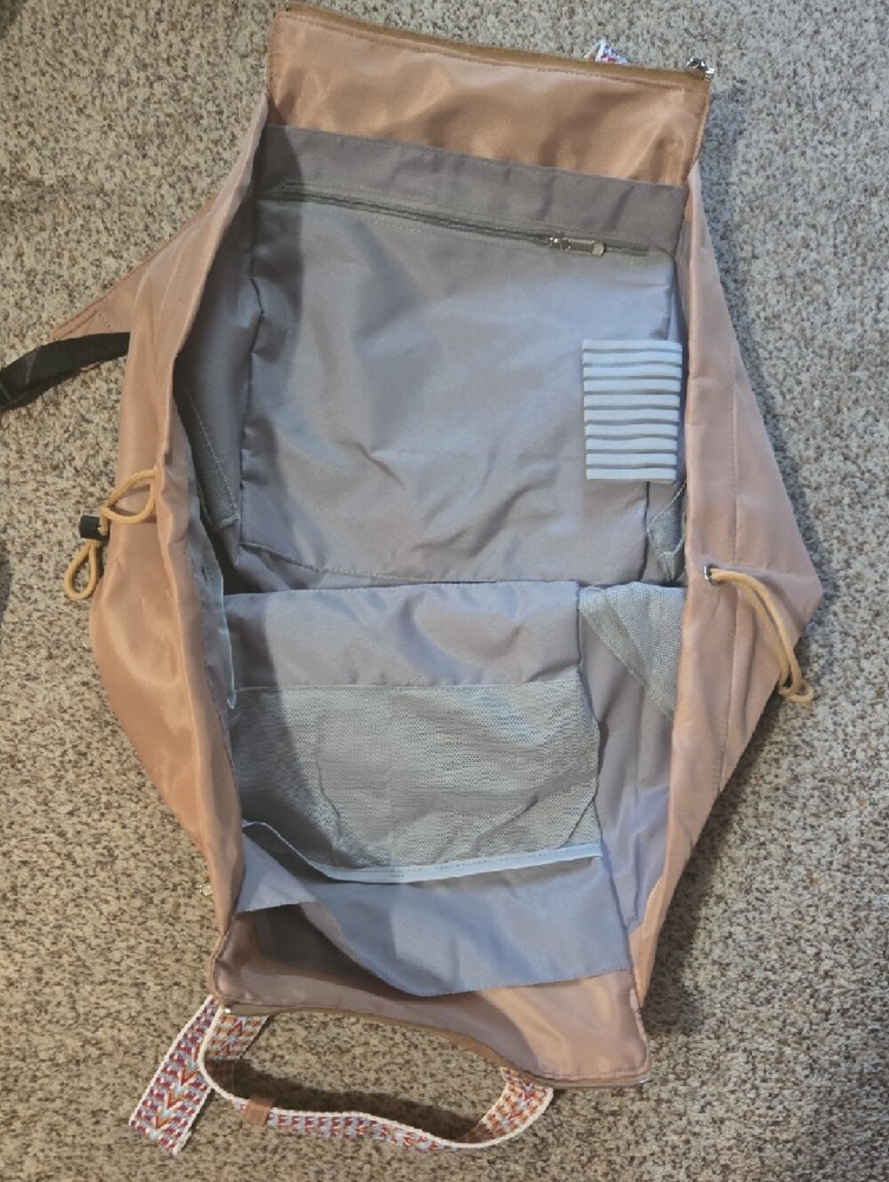 Emma And Kate Tan Nylon Diaper Bag - Picture 2 of 2